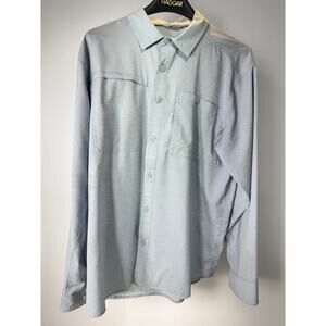 Simms Long Sleeve Blue Fishing Shirt Size Large Lightweight Cool Fly Fishing